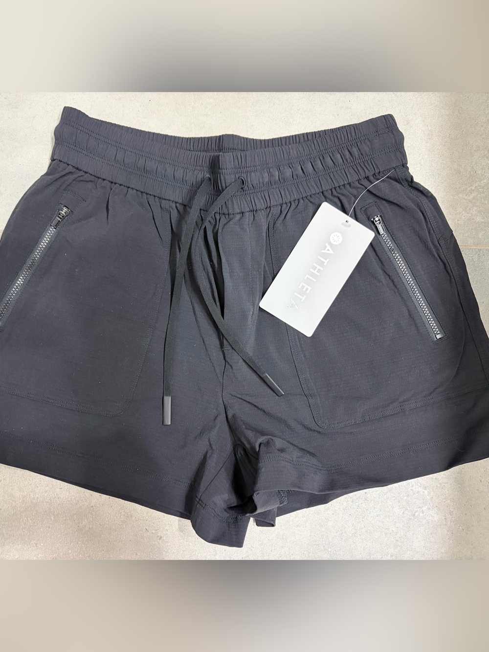 Athleta Black Trekkie North Elastic Waist Shorts